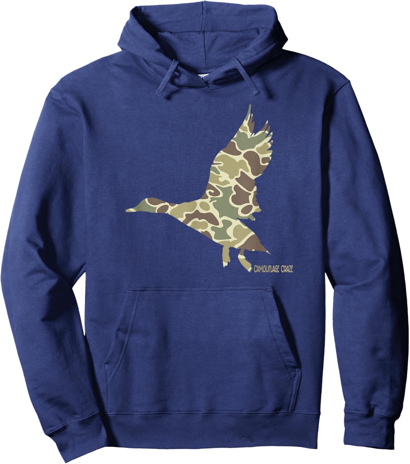 Flying Mallard Duck Camouflage Camo Duck Hunting Camo Hunter Hoodie - Hoodie | Navy