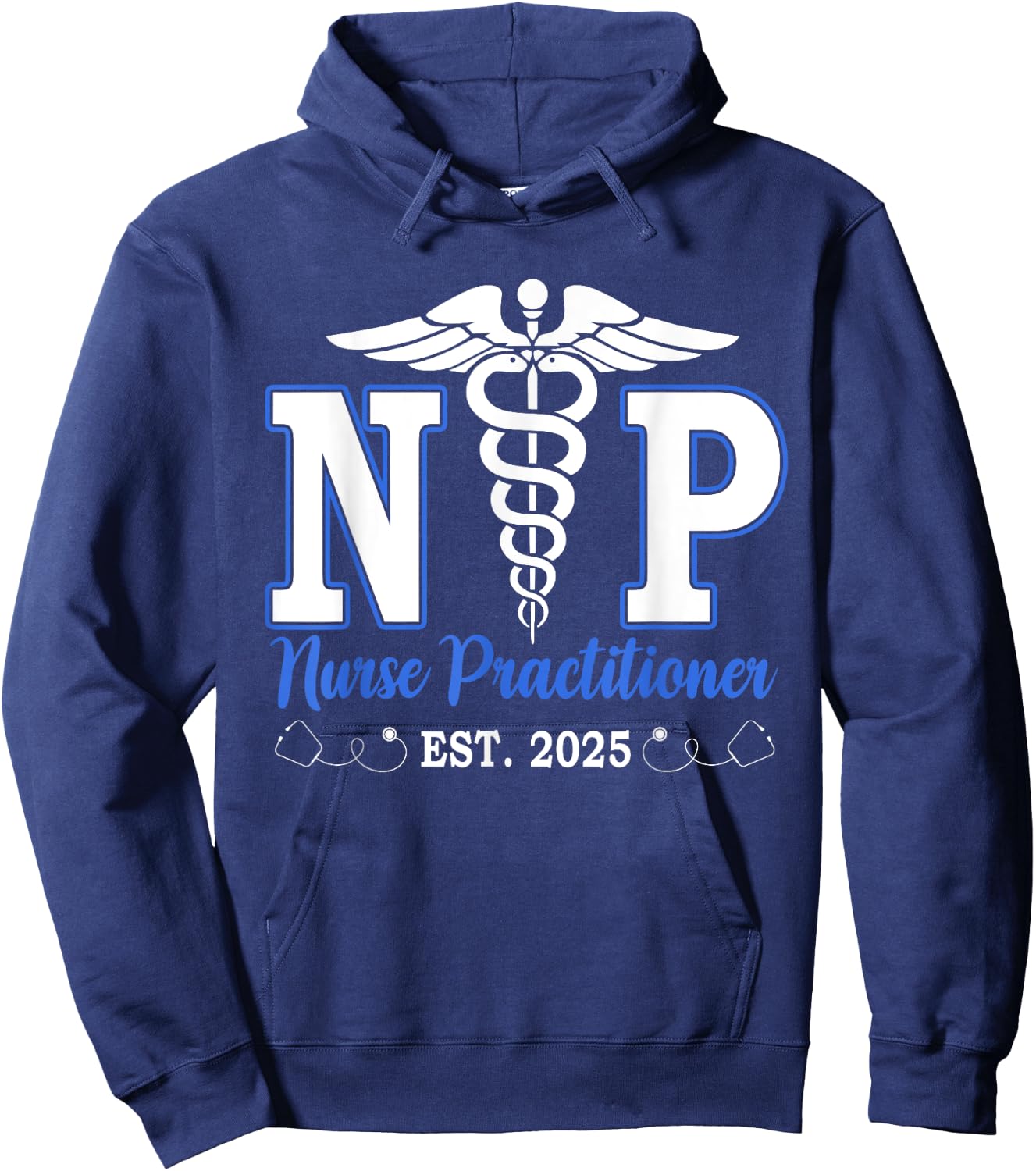 Nurse Practitioner Est 2025 NP Graduation Nursing School Hoodie - Hoodie | Navy