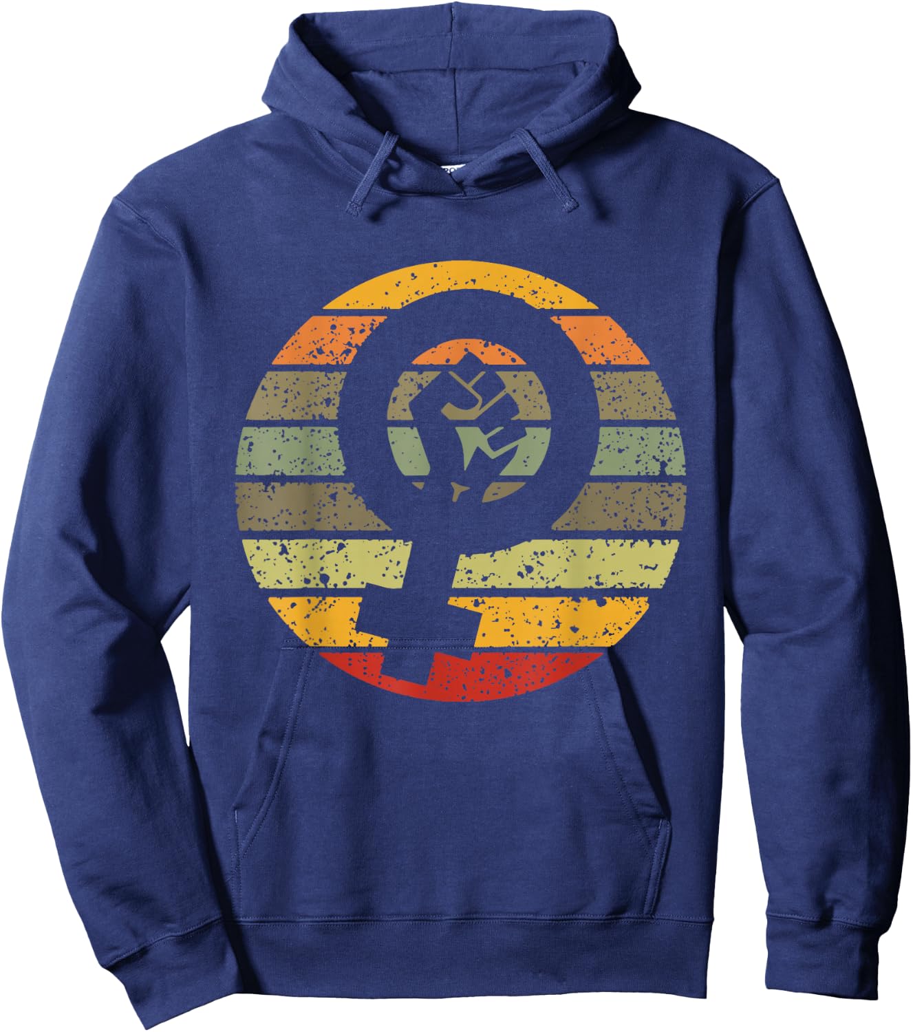 Feminismus Symbol Design Retro Vintage 70er 80er 90er Feministin Hoodie - Hoodie | Navy