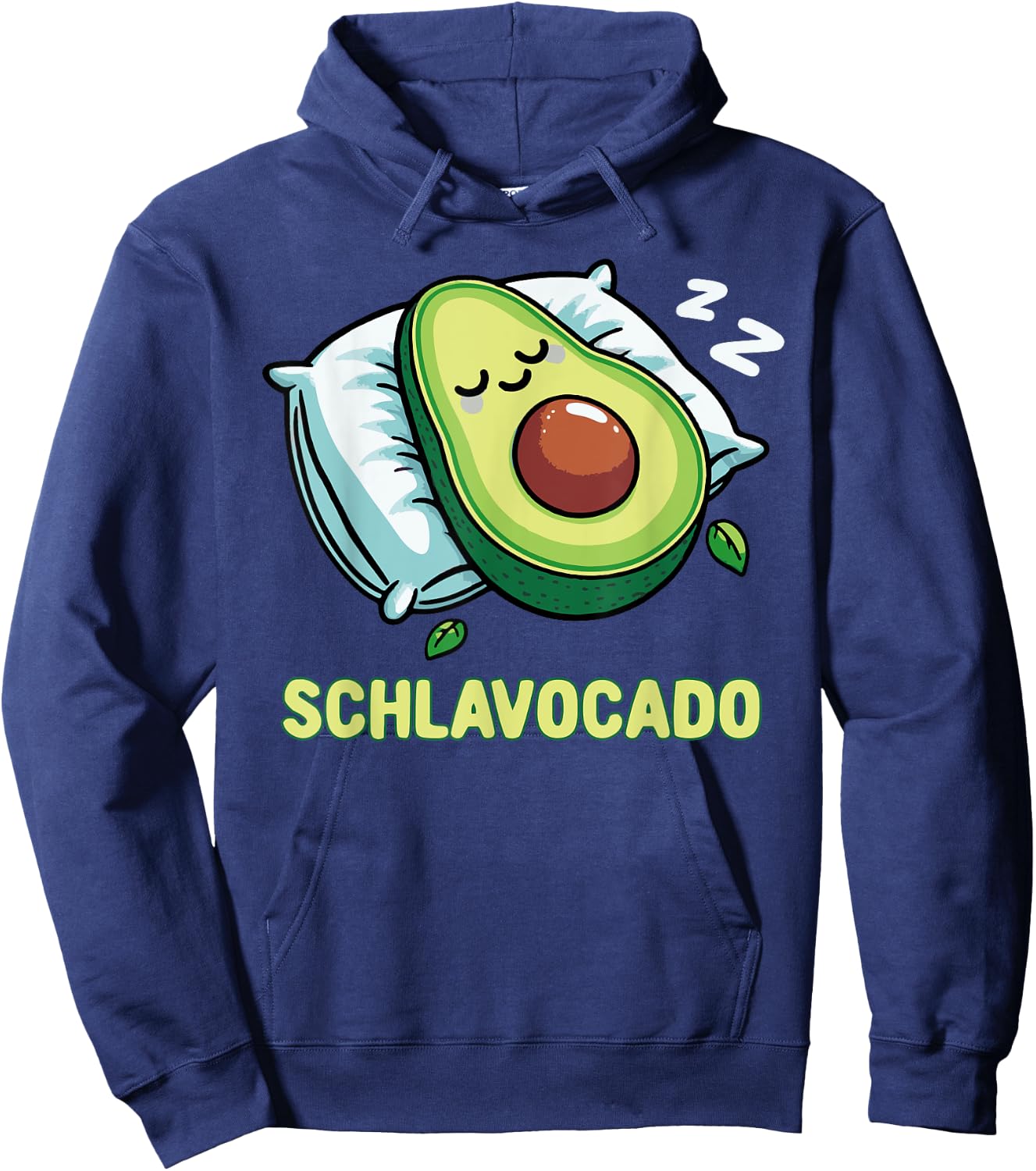 Schlavocado Pyjama Nachthemd Schlafanzug Schlaf Avocado Hoodie - Hoodie | Navy