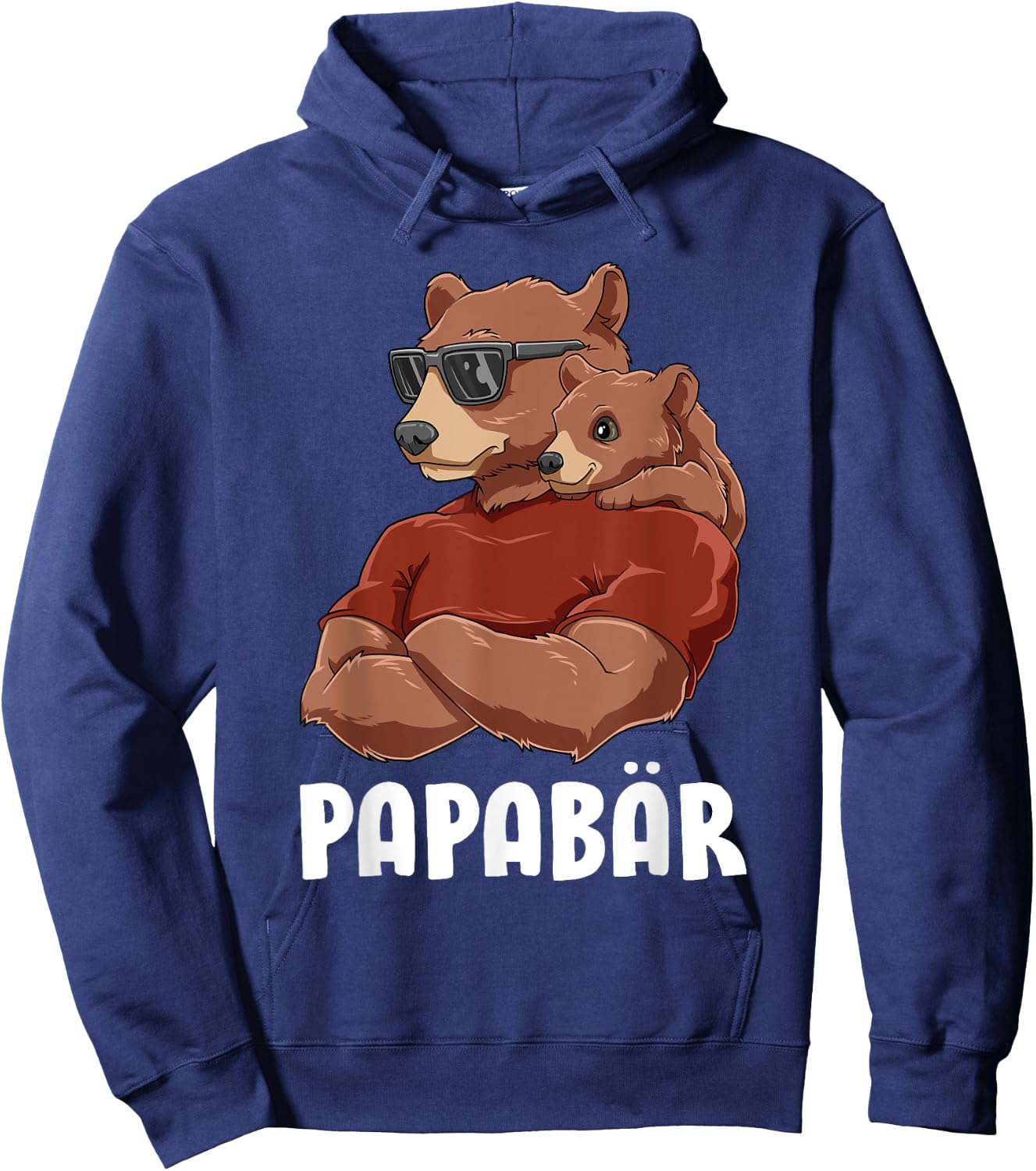 Dad Bear Father Daughter Son Dad Partner Look Father's Day Hoodie - Hoodie | Navy