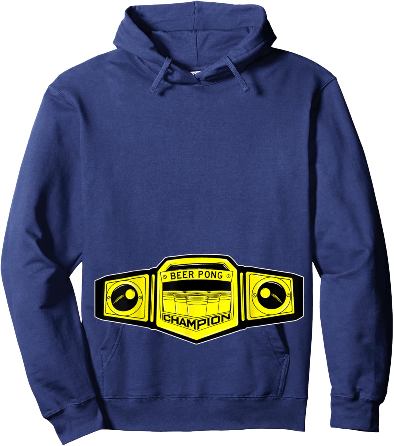 Beer Pong Champion Belt, Drinking Hoodie - Hoodie | Navy