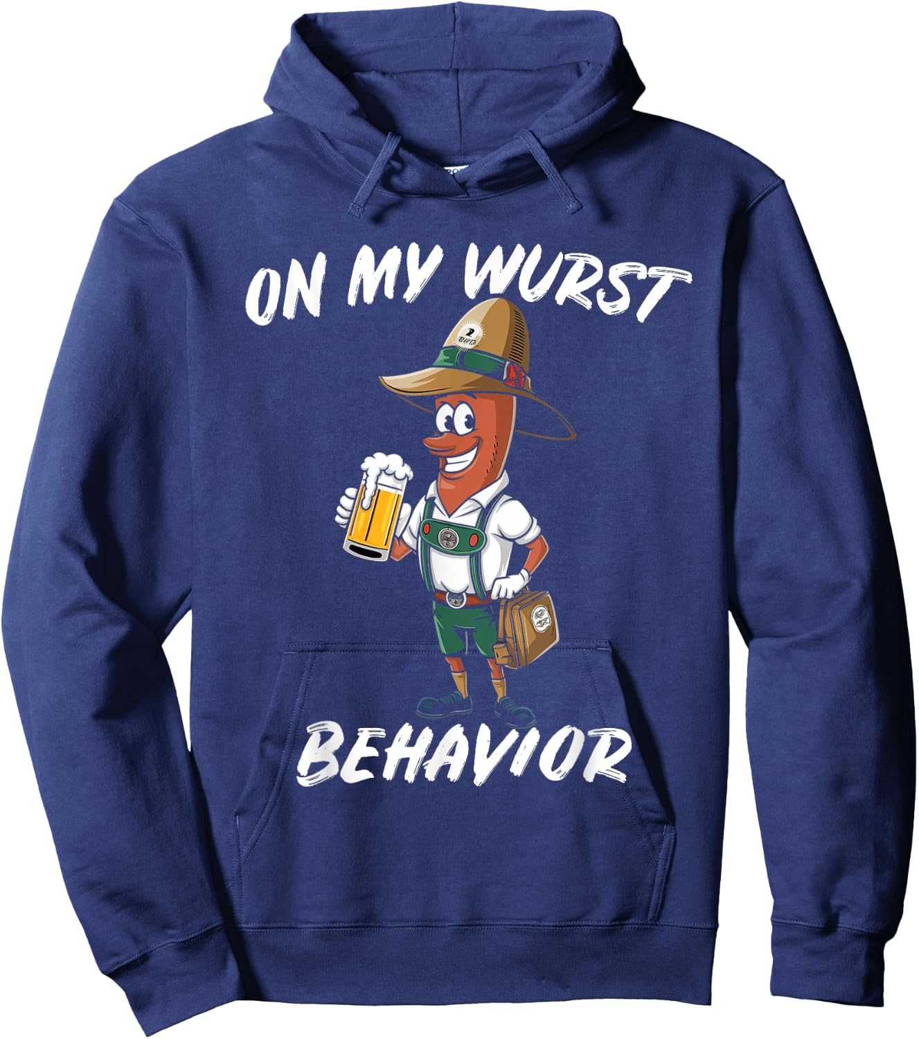 Oktoberfest On My Wurst Behavior Gift: Boys & Graphic Hoodie - Hoodie | Navy