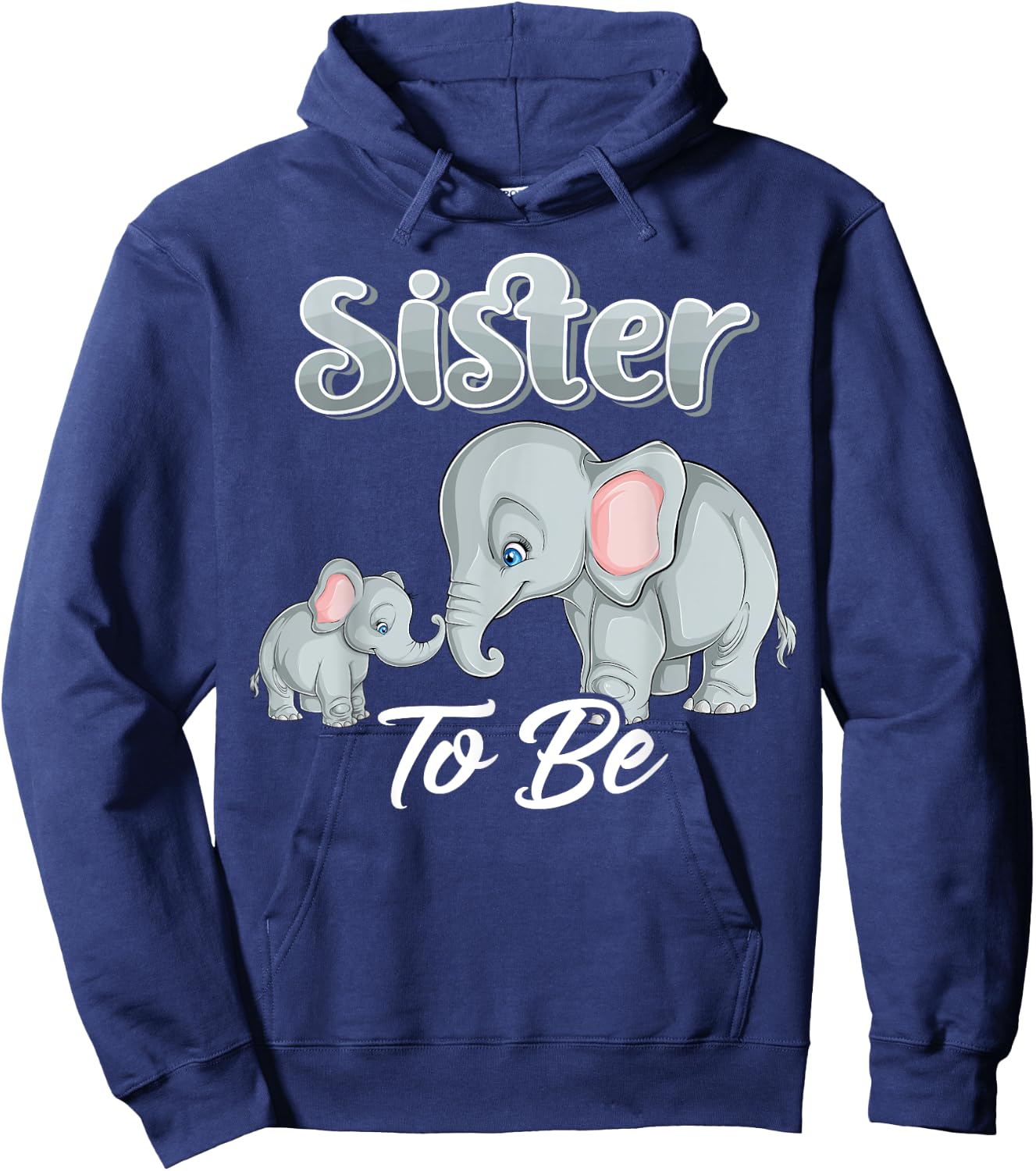 Soon Sister To Be Elephants For Baby Shower Gender Reveal Hoodie - Hoodie | Navy