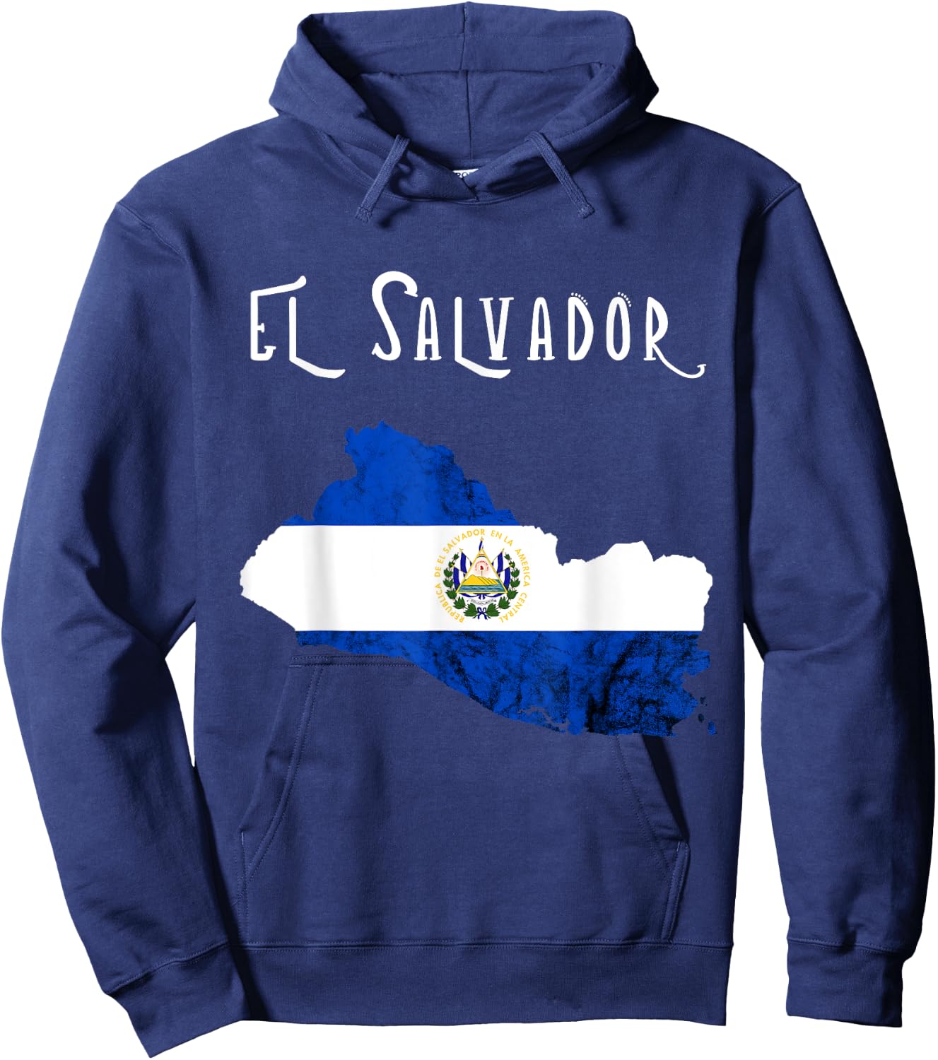 El Salvador Republica De El Salvador Map Salvadorian Hoodie - Hoodie | Navy