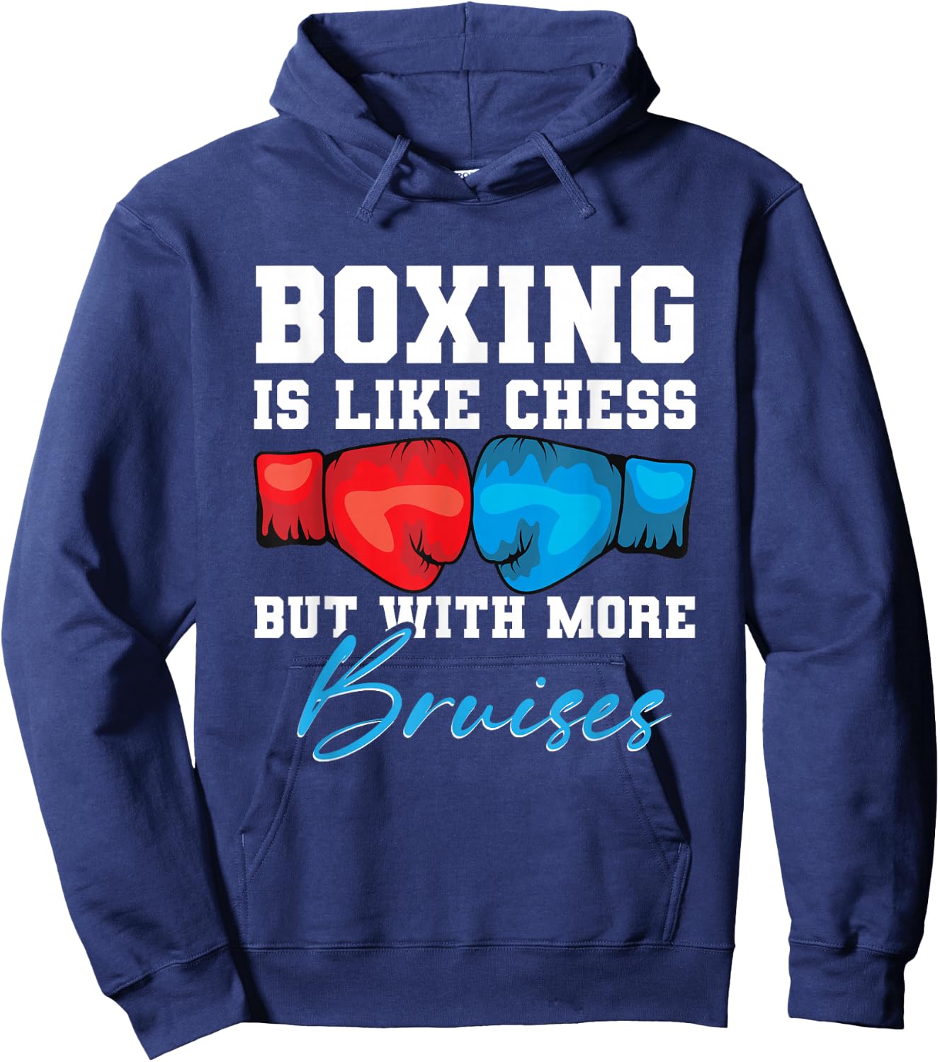 Shadow Boxing Punching Kickboxing Bag Gloves Boxer Fighting Hoodie - Hoodie | Navy