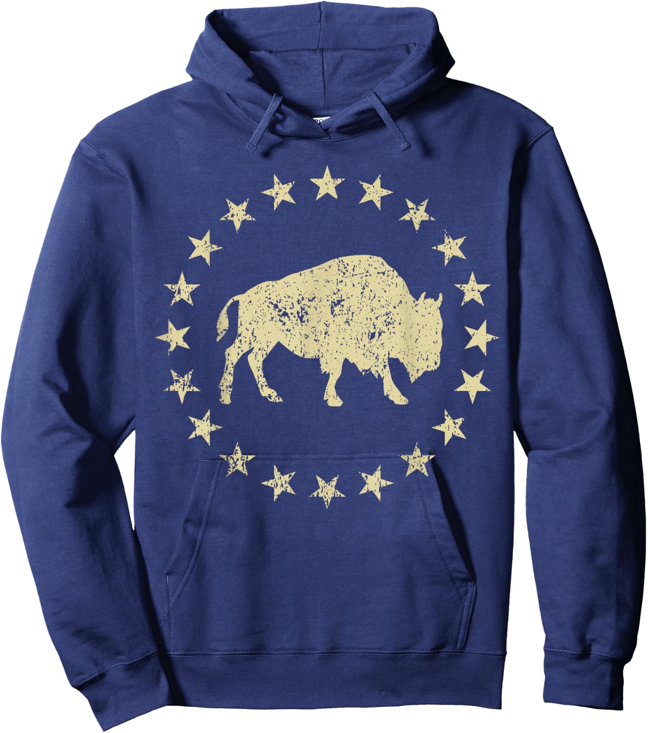 Buffalo Graphic Bison And Stars I Buffalo Hoodie - Hoodie | Navy