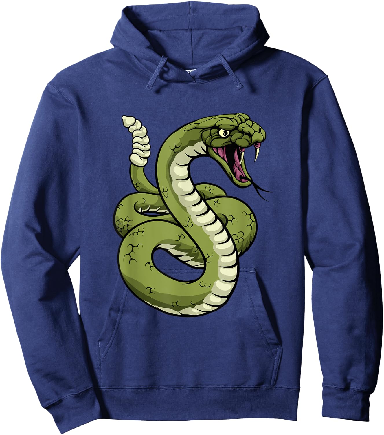Rattlesnake Snake Animal Cartoon Design Hoodie - Hoodie | Navy