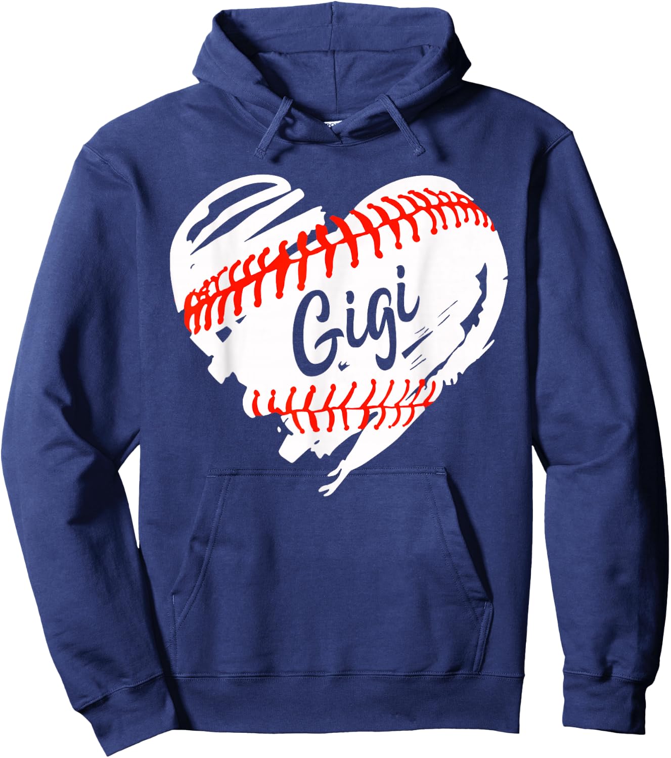 Baseball Heart Baseball Gigi Women Softball Mom Short Hoodie - Hoodie | Navy