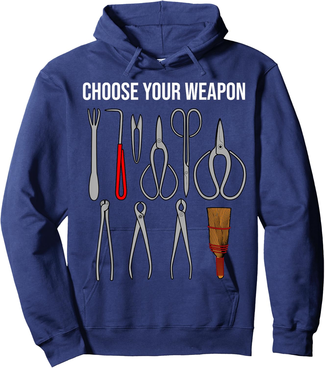 Funny Bonsai Gardening Tools Design Women Pruning Hoodie - Hoodie | Navy