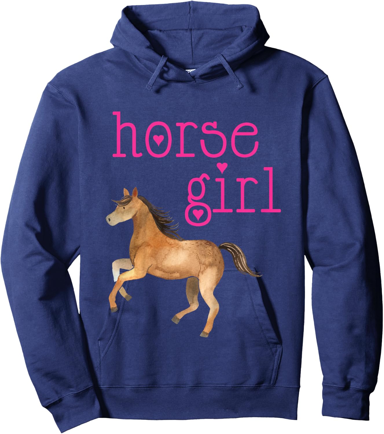 Horse Girl Shirt Cute Just A Girl Who Loves Horses Art Gift Hoodie - Hoodie | Navy