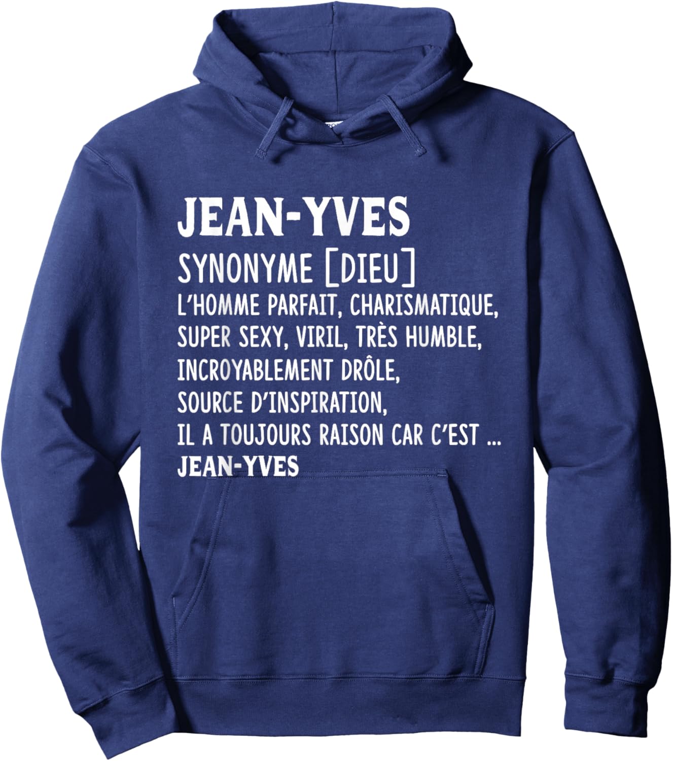 Man Humor Name Custom Jean-Yves Definition , Black, S Hoodie - Hoodie | Navy