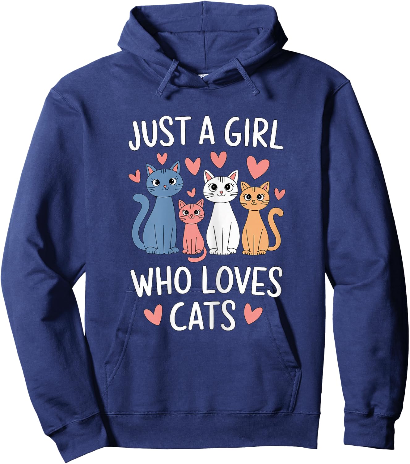 Just a Girl who loves Cats Hoodie - Hoodie | Navy