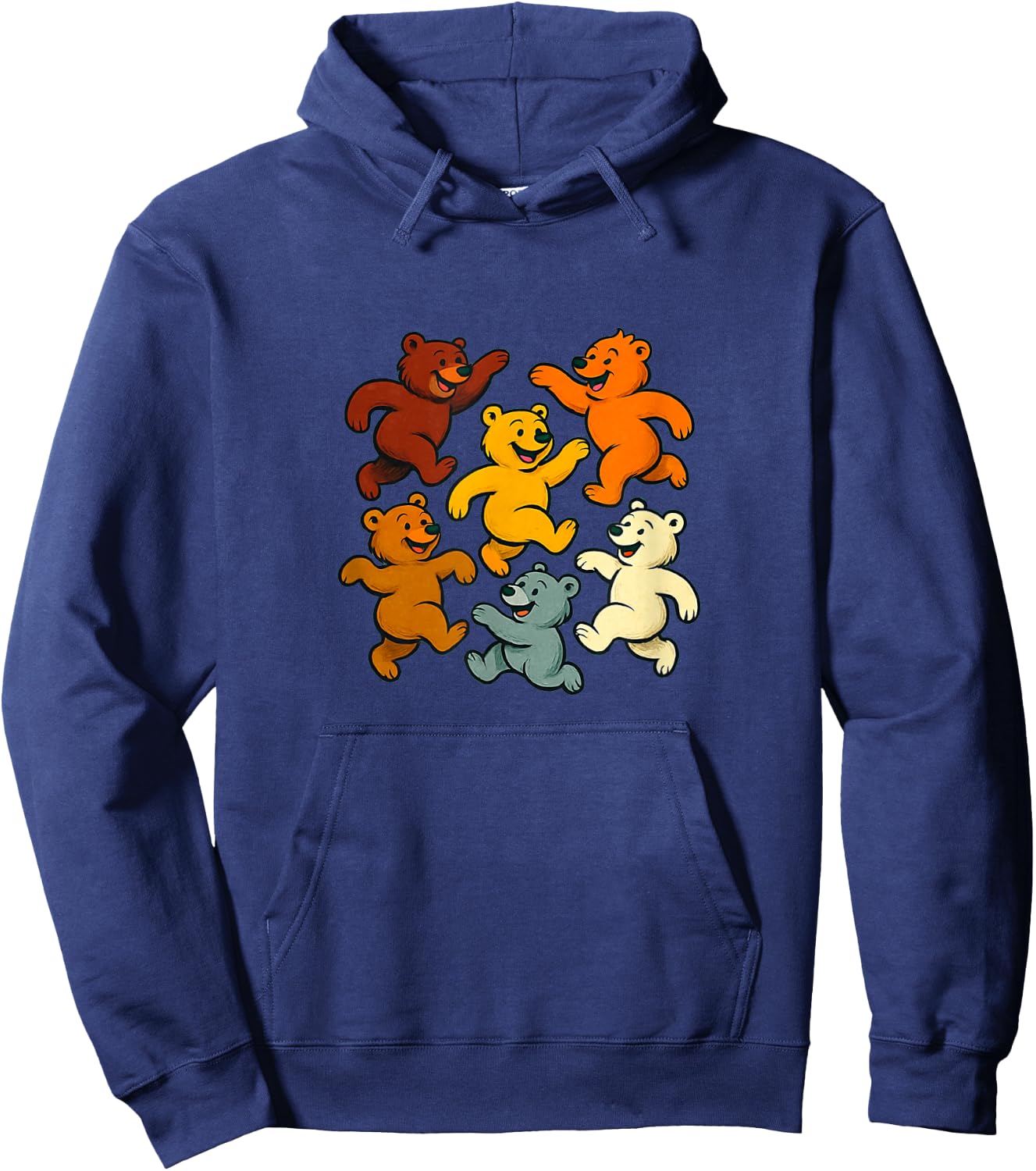 Ours, drapeau d'ours, ours dansant, drôle, ours fierté, fierté Hoodie - Hoodie | Navy