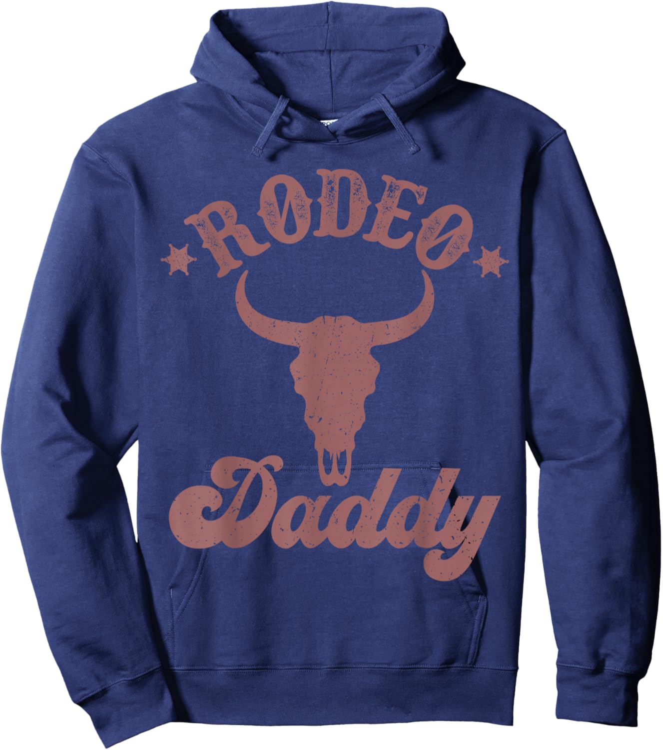 Rodeo dad Daddy Matching for Couples Vintage retro Hoodie - Hoodie | Navy