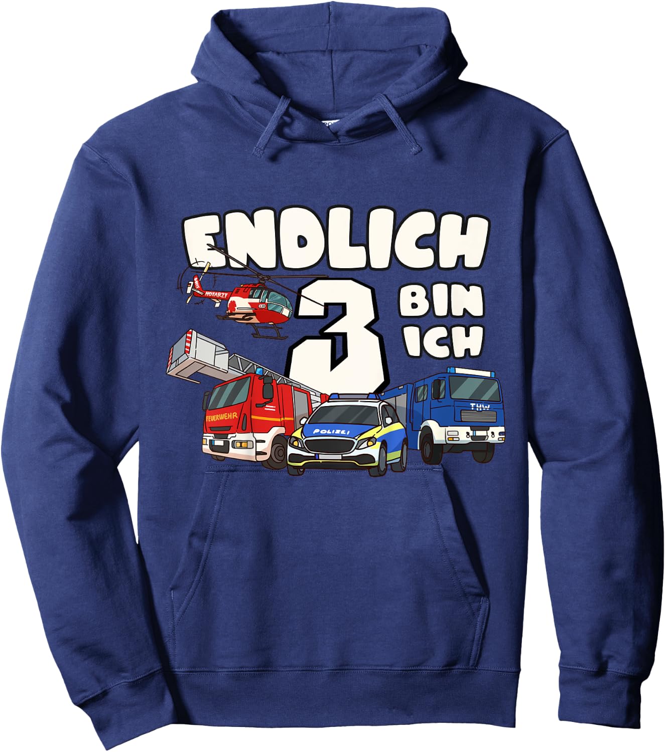 3. Geburtstag Polizei, Feuerwehr, THW & Rettungsdienst Hoodie - Hoodie | Navy