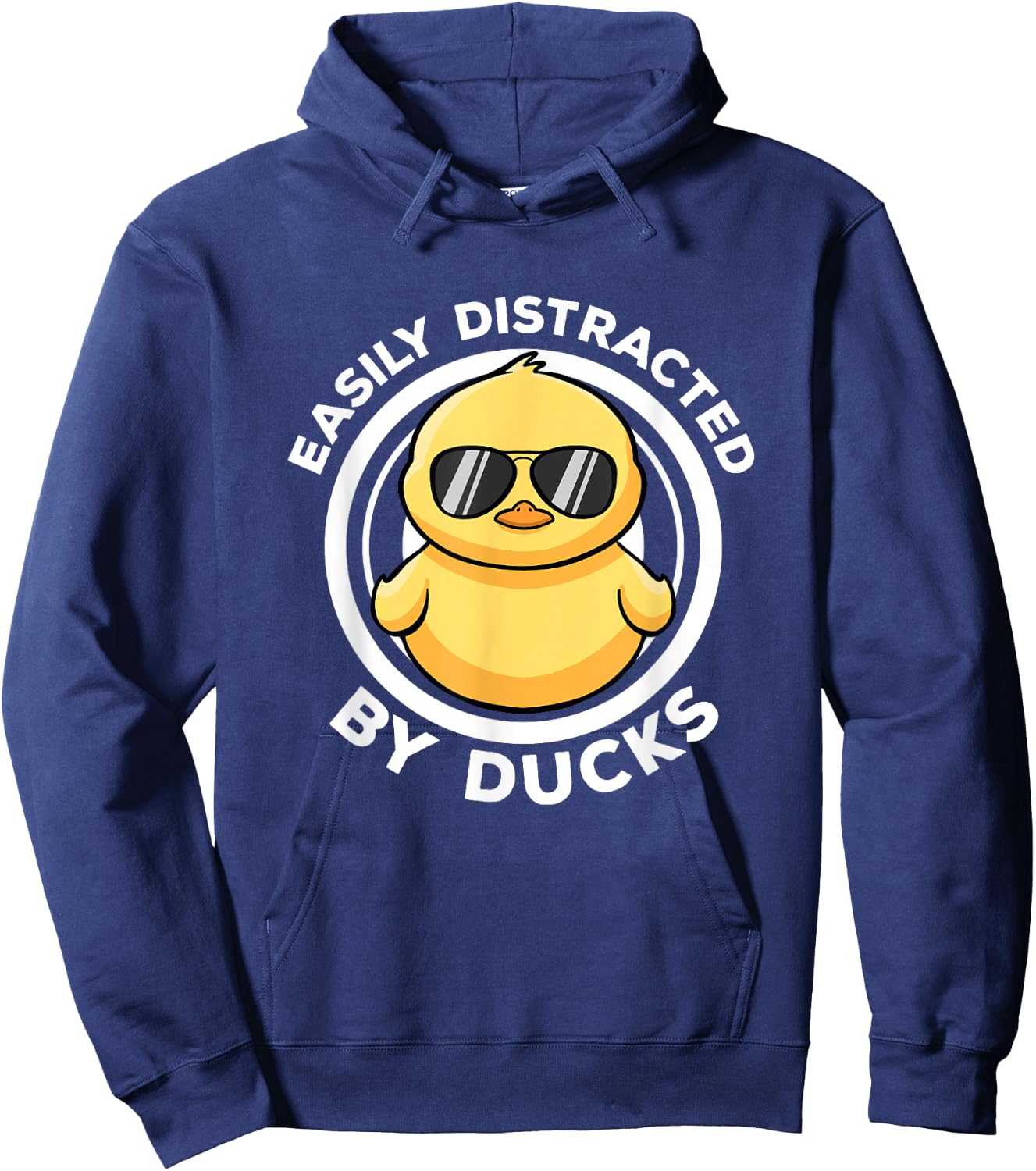 Easily Distracted By Ducks I Love Duck Lovers Funny Duck Hoodie - Hoodie | Navy