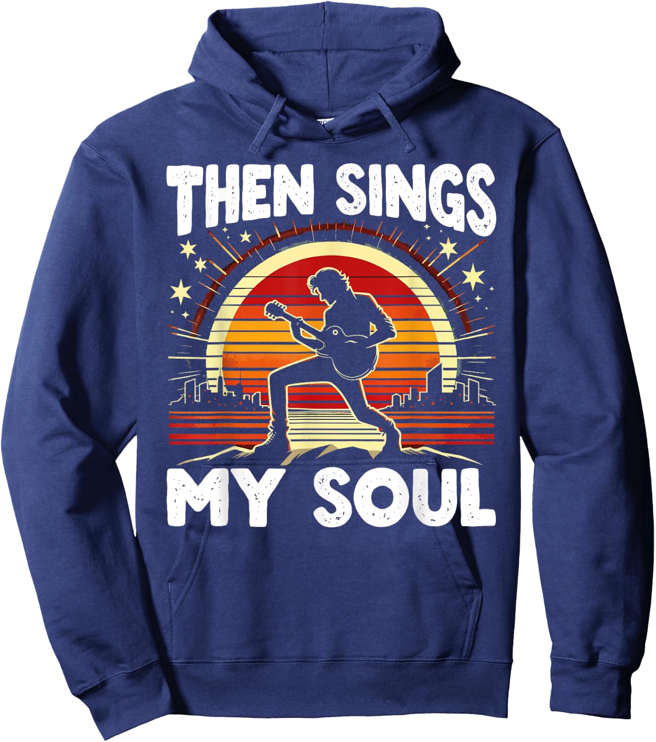 Christian Guitar Player Guitarist Then Sings My Soul Hoodie - Hoodie | Navy