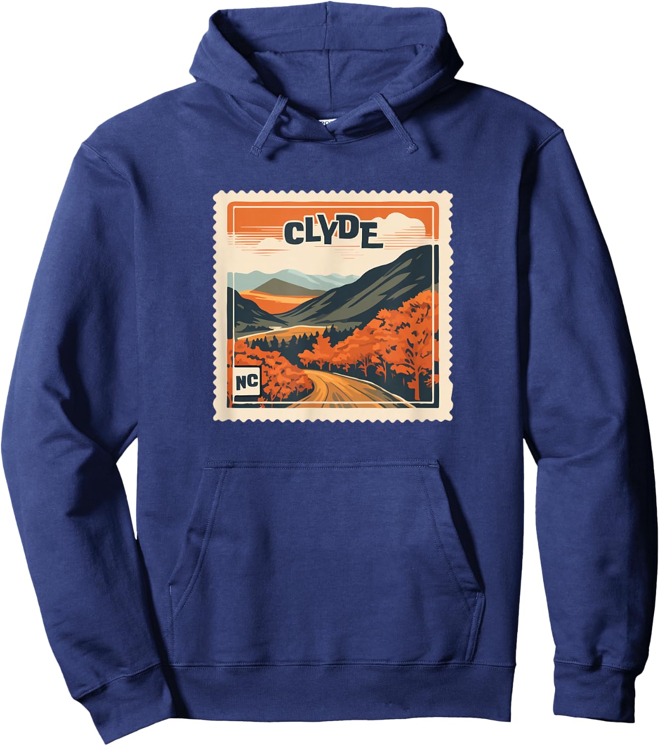 Clyde NC Mountain Clyde NC Travel Hiking Vacation Hoodie - Hoodie | Navy