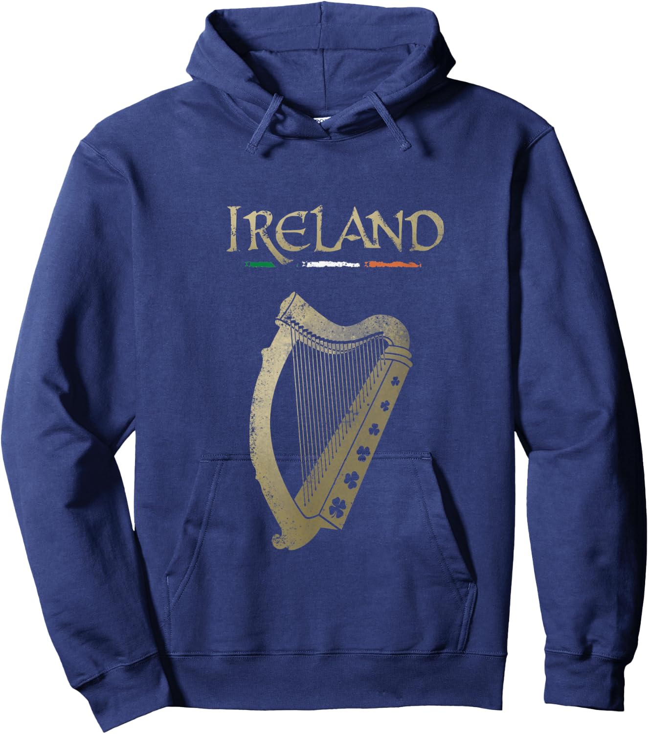 VinagreShop Irland-Flagge und Harfe mit Klee Schwarz S EU 38-40 Hoodie - Hoodie | Navy
