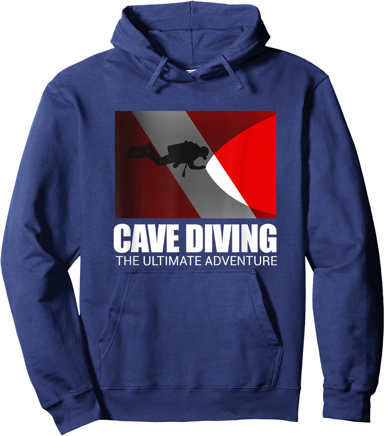 Cave Lamp Diving Ocean Freediving Sea Apnea Dive Gift Hoodie - Hoodie | Navy