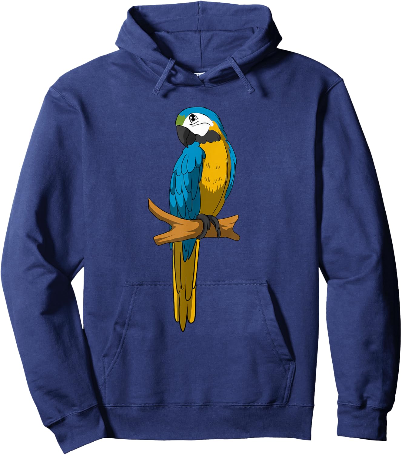Funny Blue And Gold Macaw Parrot Hoodie - Hoodie | Navy