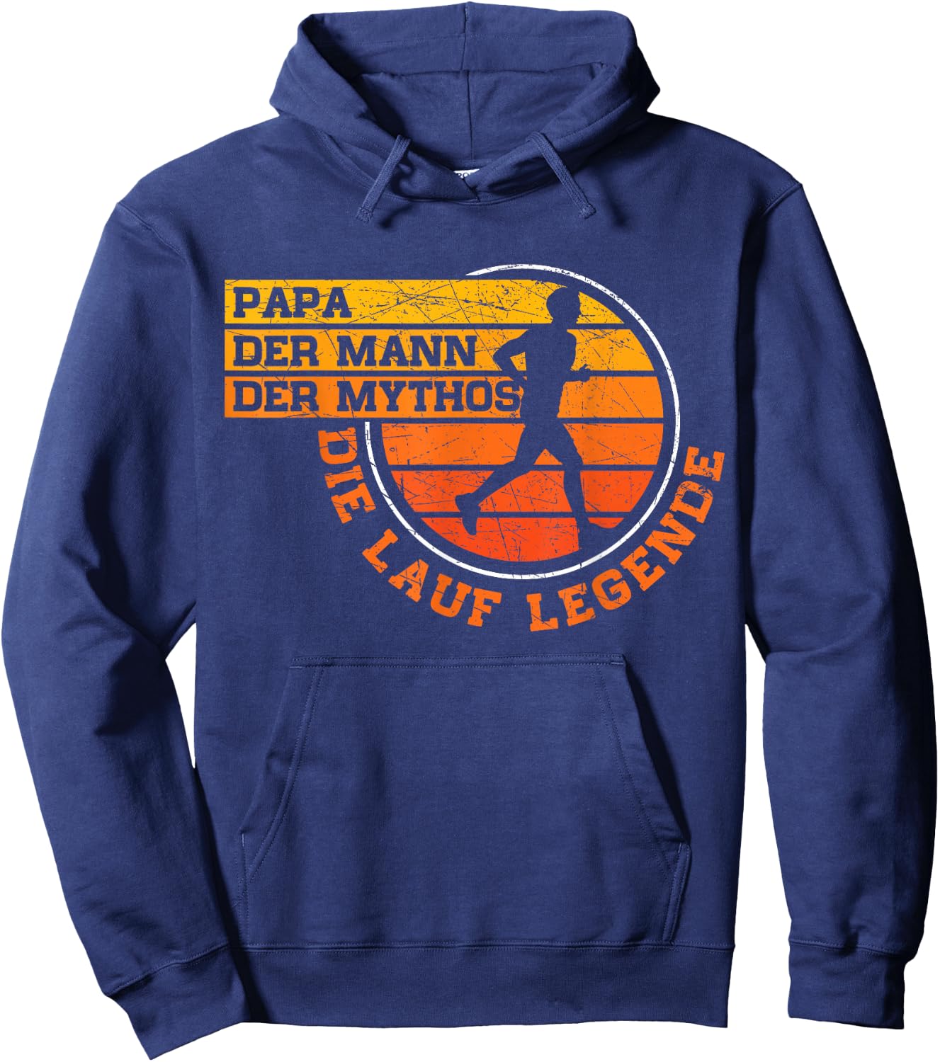 Papa Lauf Legende Läufer Jogger Marathon lustiges Vatertag Hoodie - Hoodie | Navy