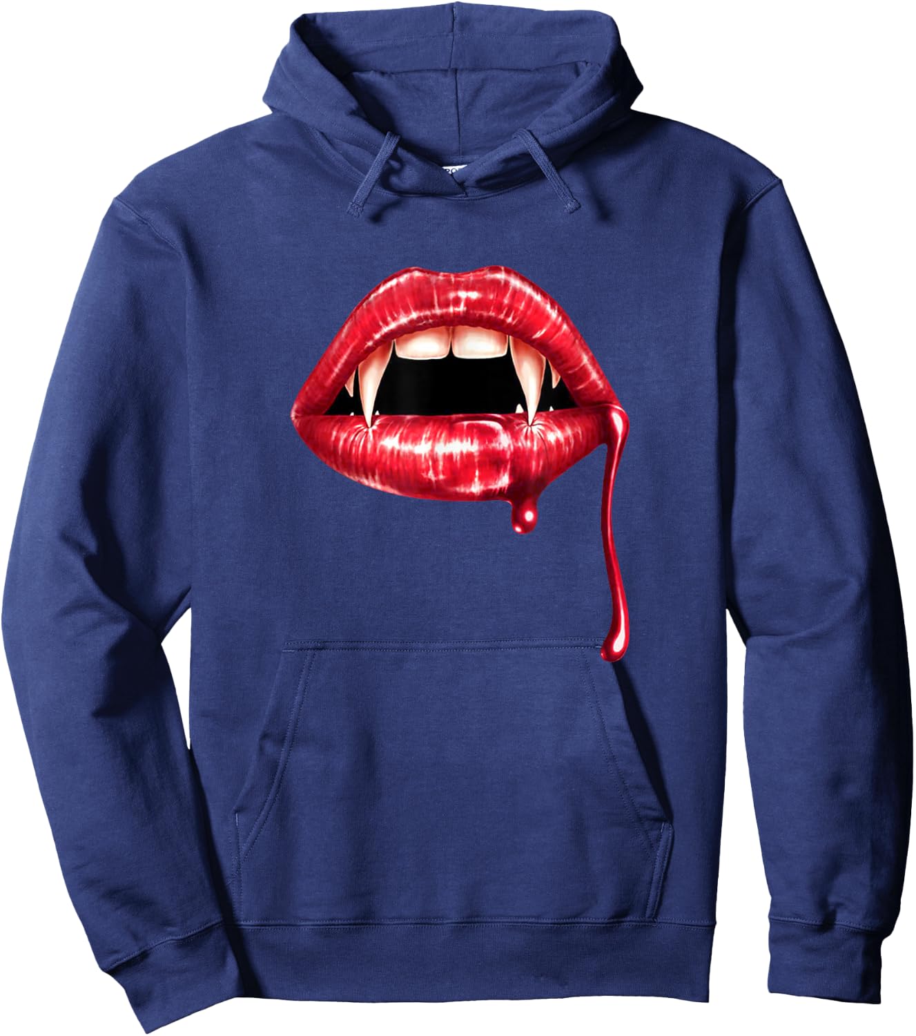 Lips Halloween Pumpkin Scary Sweet or Sour Hoodie - Hoodie | Navy