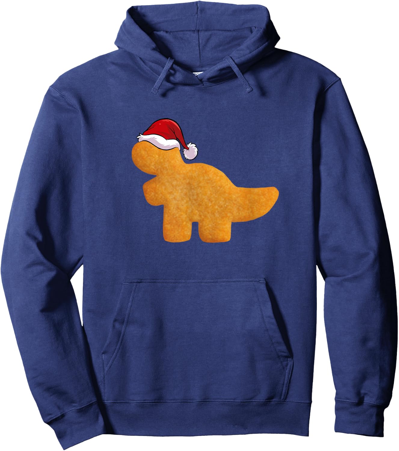 Dino T-Rex Chicken Nugget | Funny Tyrannosaurus Christmas Hoodie - Hoodie | Navy