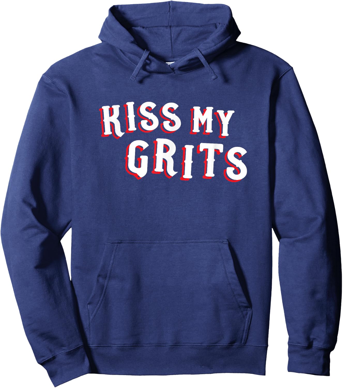 Funny Mom Cuss Word Novelty Gift Kiss My Grits Hoodie - Hoodie | Navy