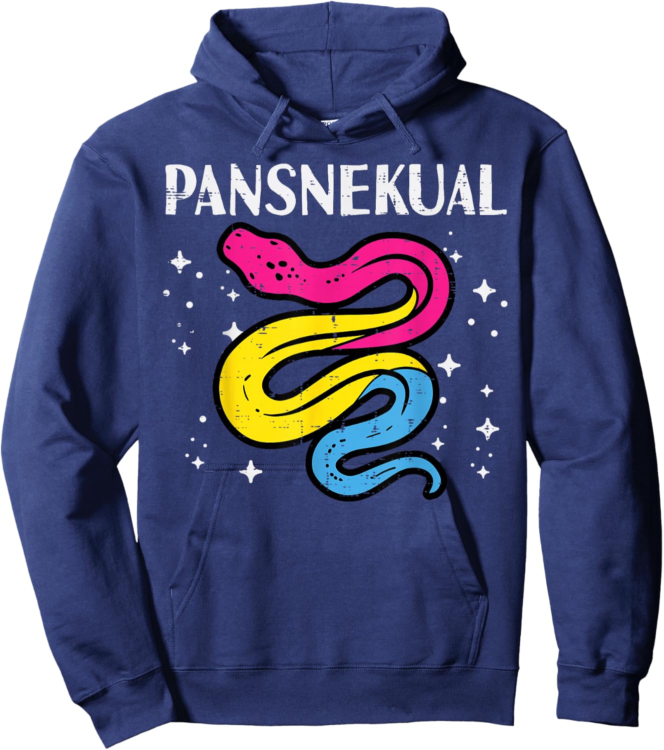 Pansexual Snake Pansnekual Pan Pride Flag Lgbt Men Women Kid Hoodie - Hoodie | Navy