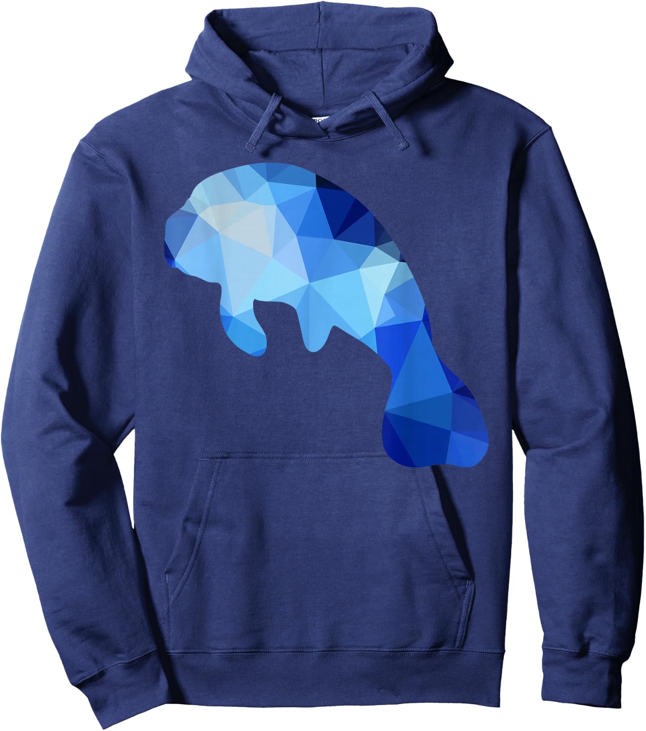 Dugong Manatee Sea Cow Oceanologist Geometry Hoodie - Hoodie | Navy