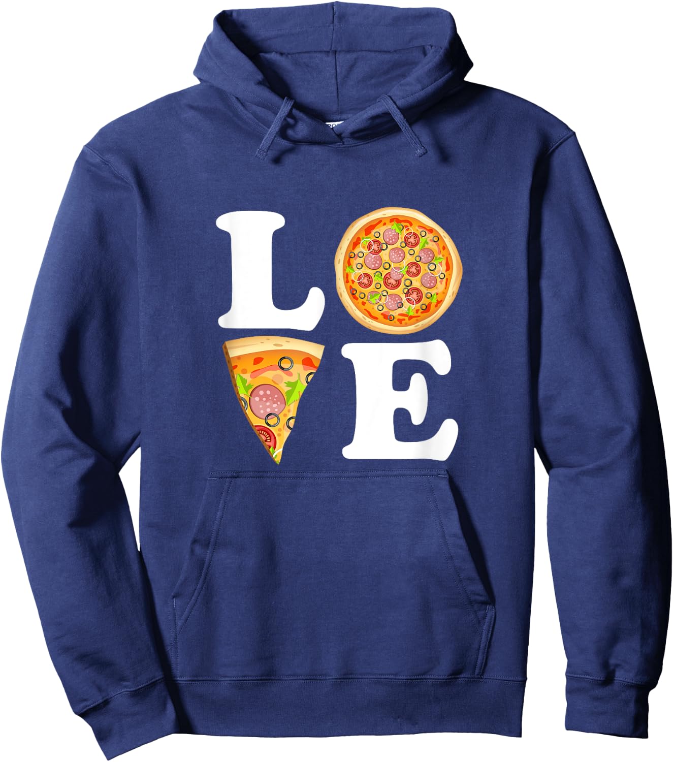 LOVE PIZZA Shirt Boys Pizza Night Pizza Day Men Pizza Lovers Hoodie - Hoodie | Navy