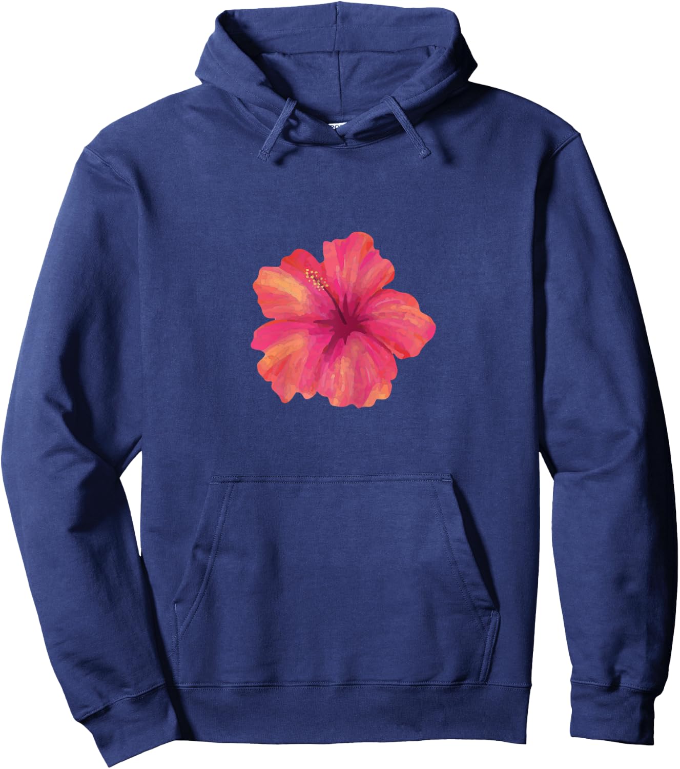Hibiscus Flower , white Hoodie - Hoodie | Navy