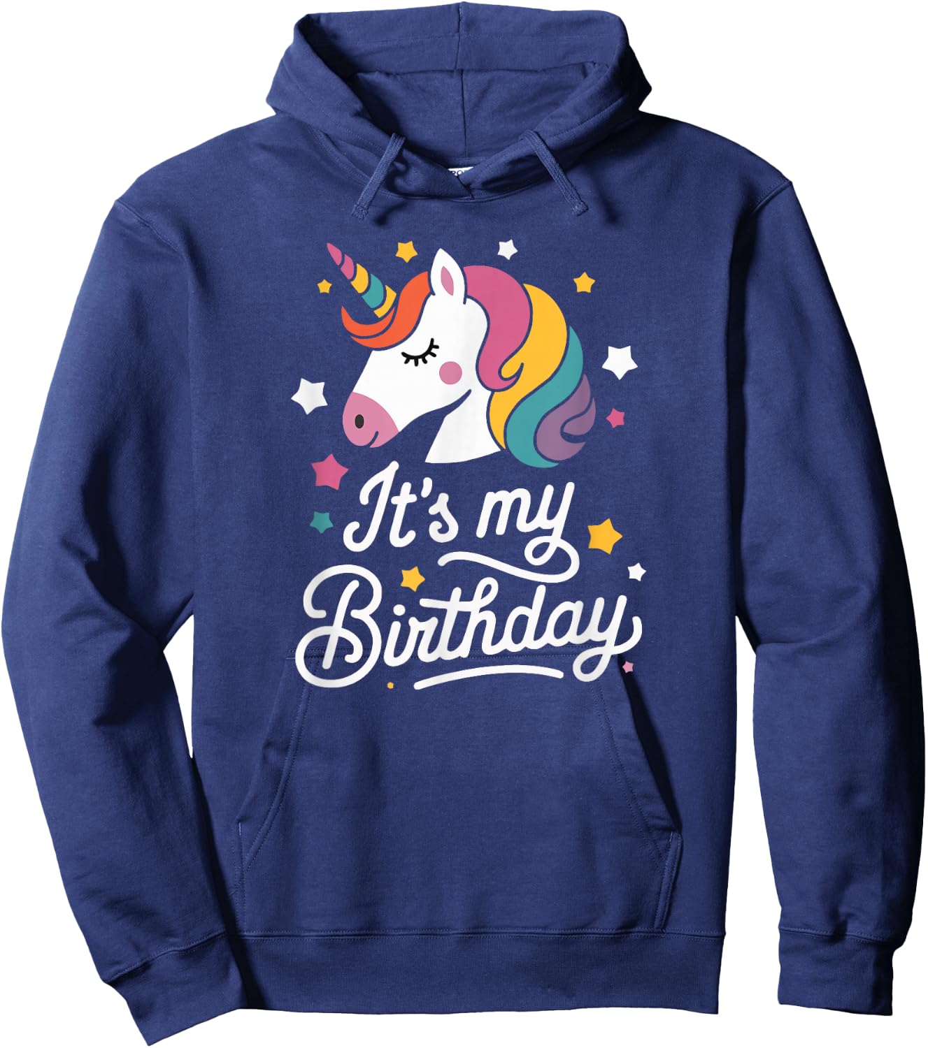 Unicorn It's My Birthday for Kids & Adults Hoodie - Hoodie | Navy