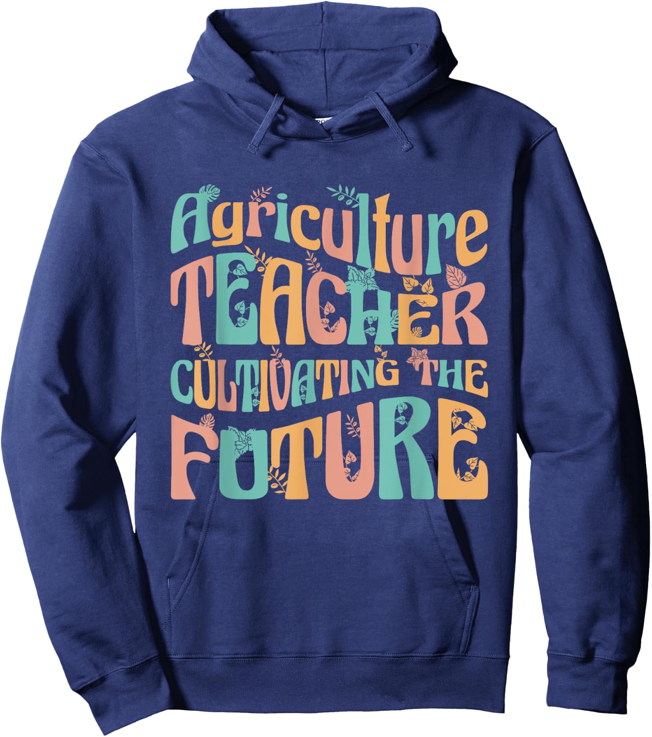 Agriculture Teacher Gifts & Women -Adults Black Small Modern Casual with AG Teacher Design Cotton 65%, Polyester 35% Short Sleeve Regular Fit Lightweight Imported Hoodie - Hoodie | Navy