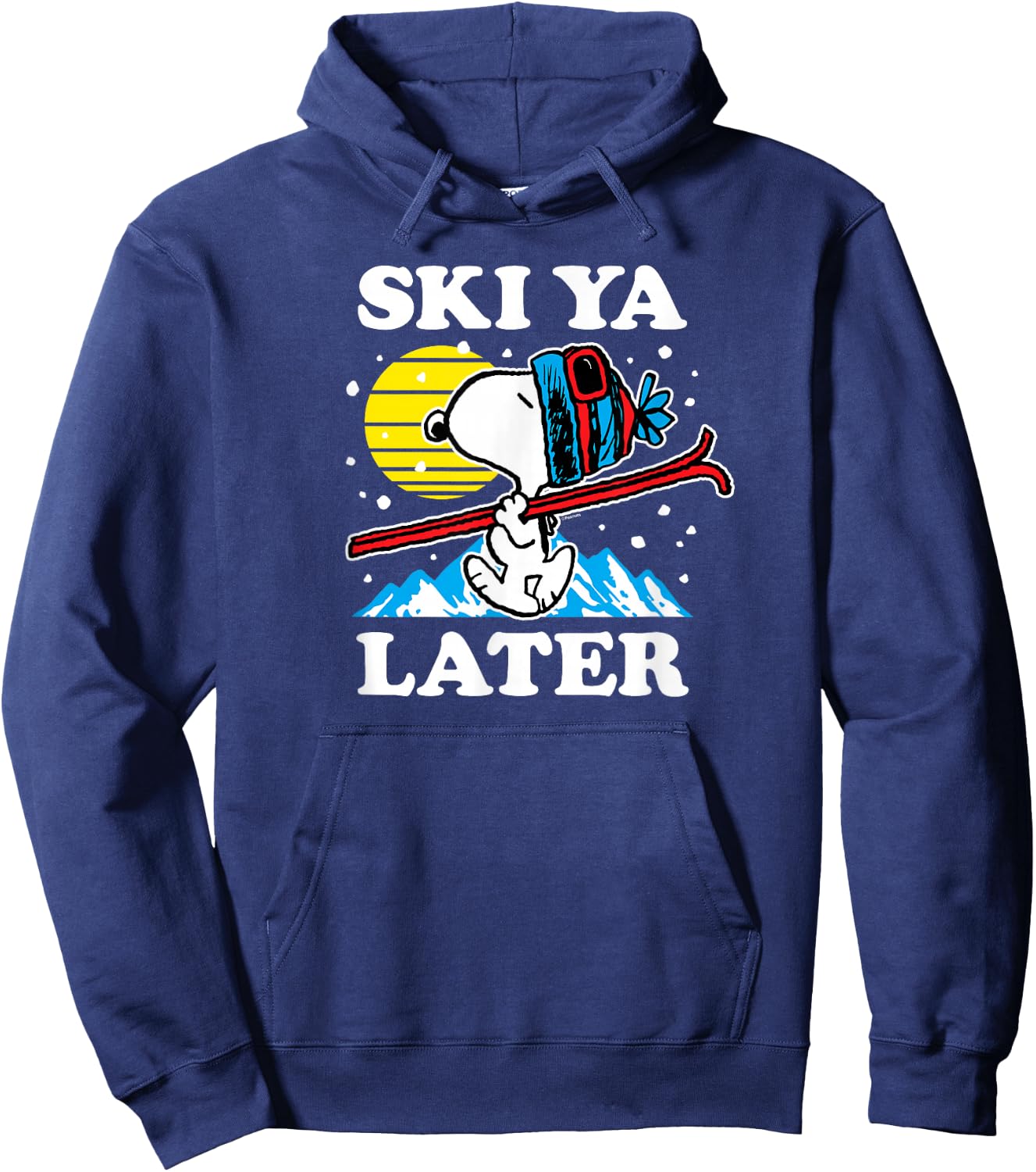 Peanuts - Snoopy Ski Ya Later , black Hoodie - Hoodie | Navy