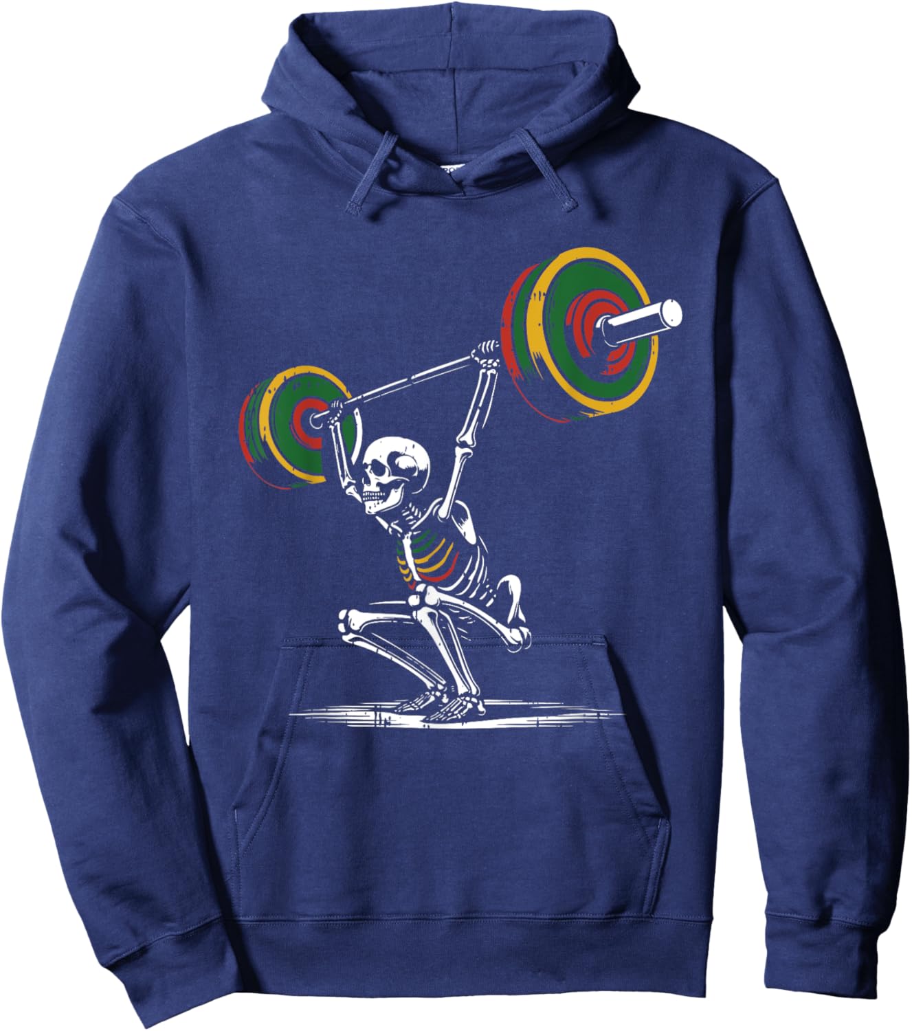 Skeleton Lifting Fathers Day Gym Workout Dad Papa Men Hoodie - Hoodie | Navy