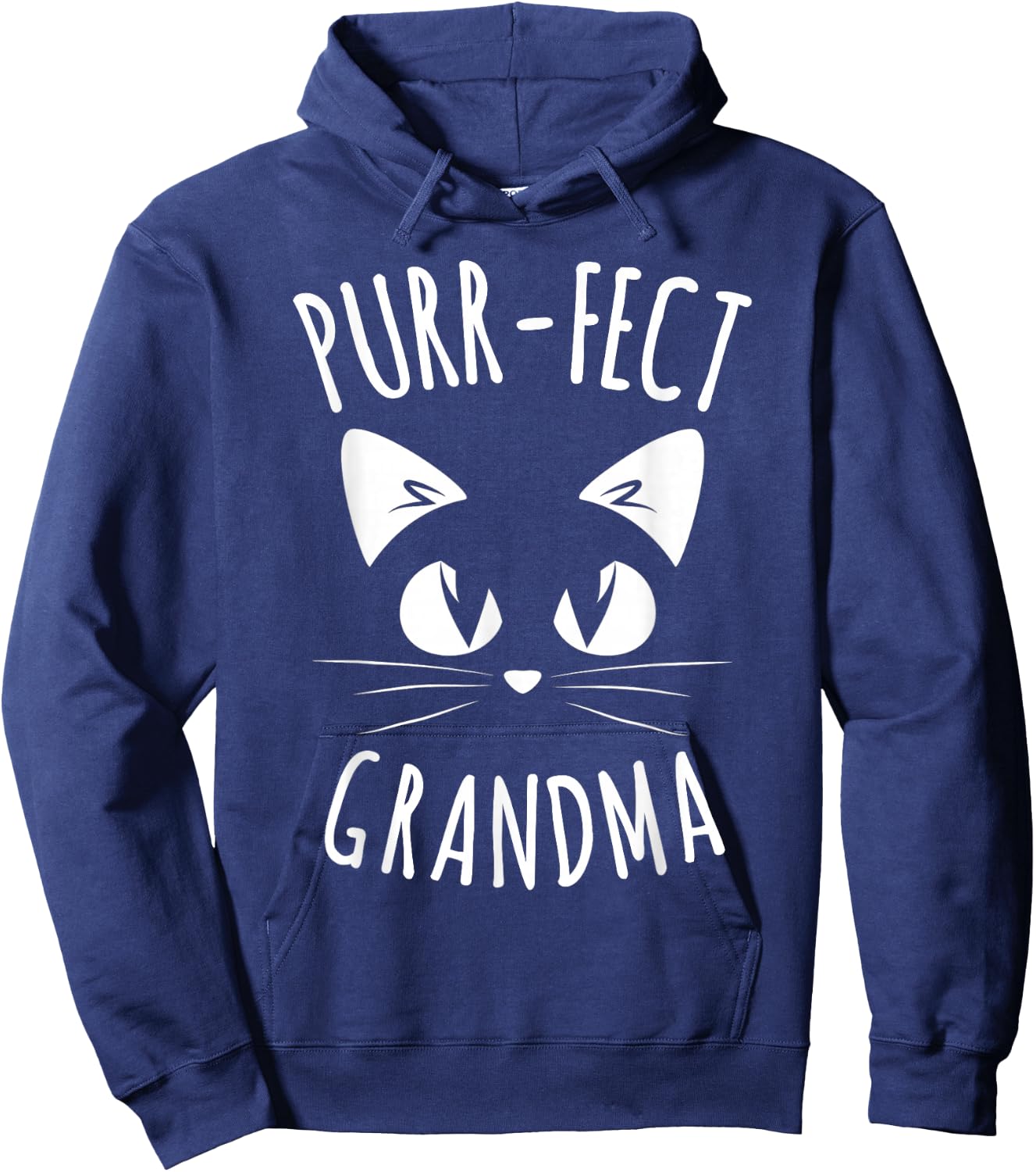 Purr-FECT Grandma Fur Mom Cute Cat Lover Animal Gift Hoodie - Hoodie | Navy