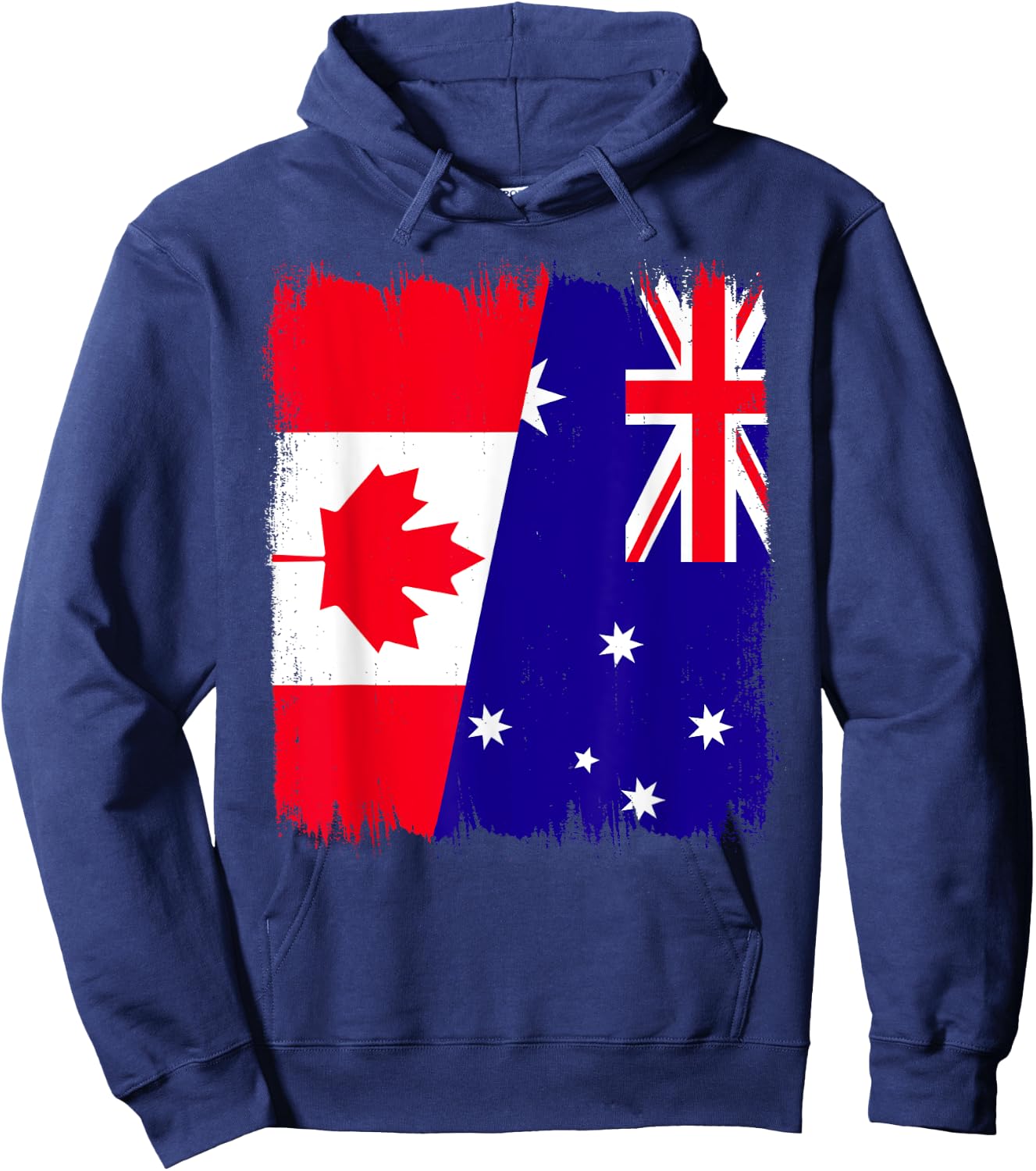 Canada Australia Half Flag Canadian Australian Roots Hoodie - Hoodie | Navy