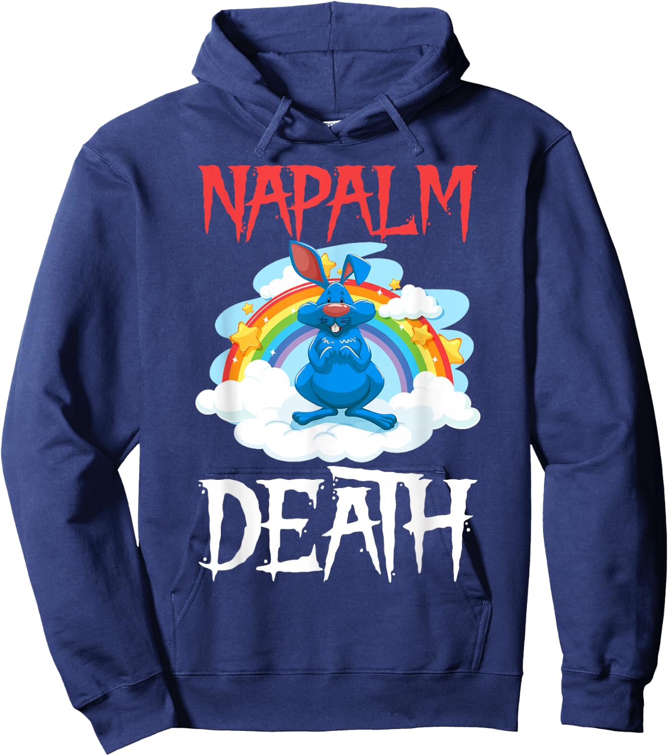 Napalm Tod Rainbow Bunny Rosa Napalm Death Hase Hoodie - Hoodie | Navy