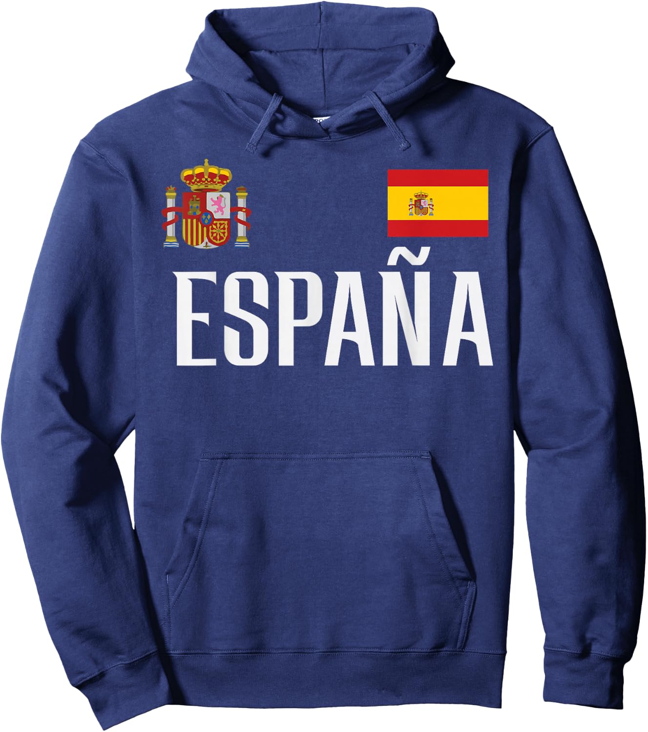 Spain Flag Espana Football Soccer Fan Men Women Kids Hoodie - Hoodie | Navy