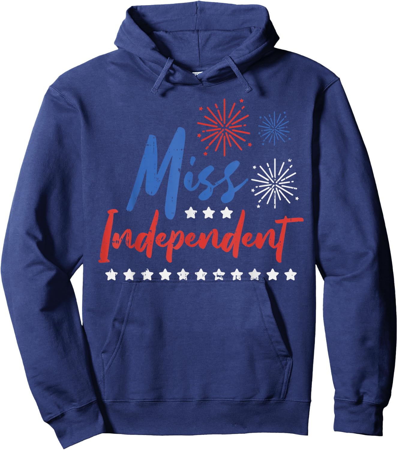 Miss Independent Funny 4th Of July Girl Single Women Party Hoodie - Hoodie | Navy