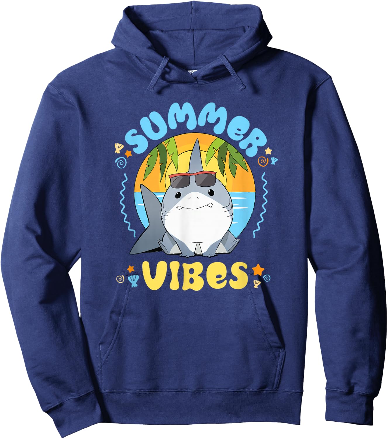 Marvel Jeff the Land Shark Summer Vibes Beach Vacation Hoodie - Hoodie | Navy