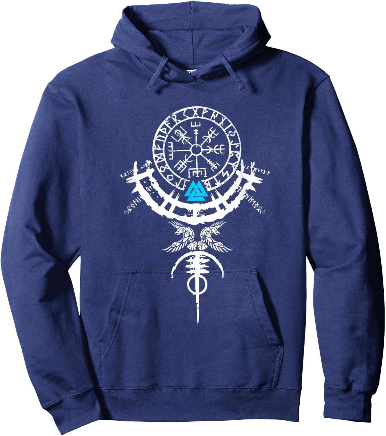 Wikinger Shirt Vikings Vegvisir Wikinger Valhalla Herren Hoodie - Hoodie | Navy