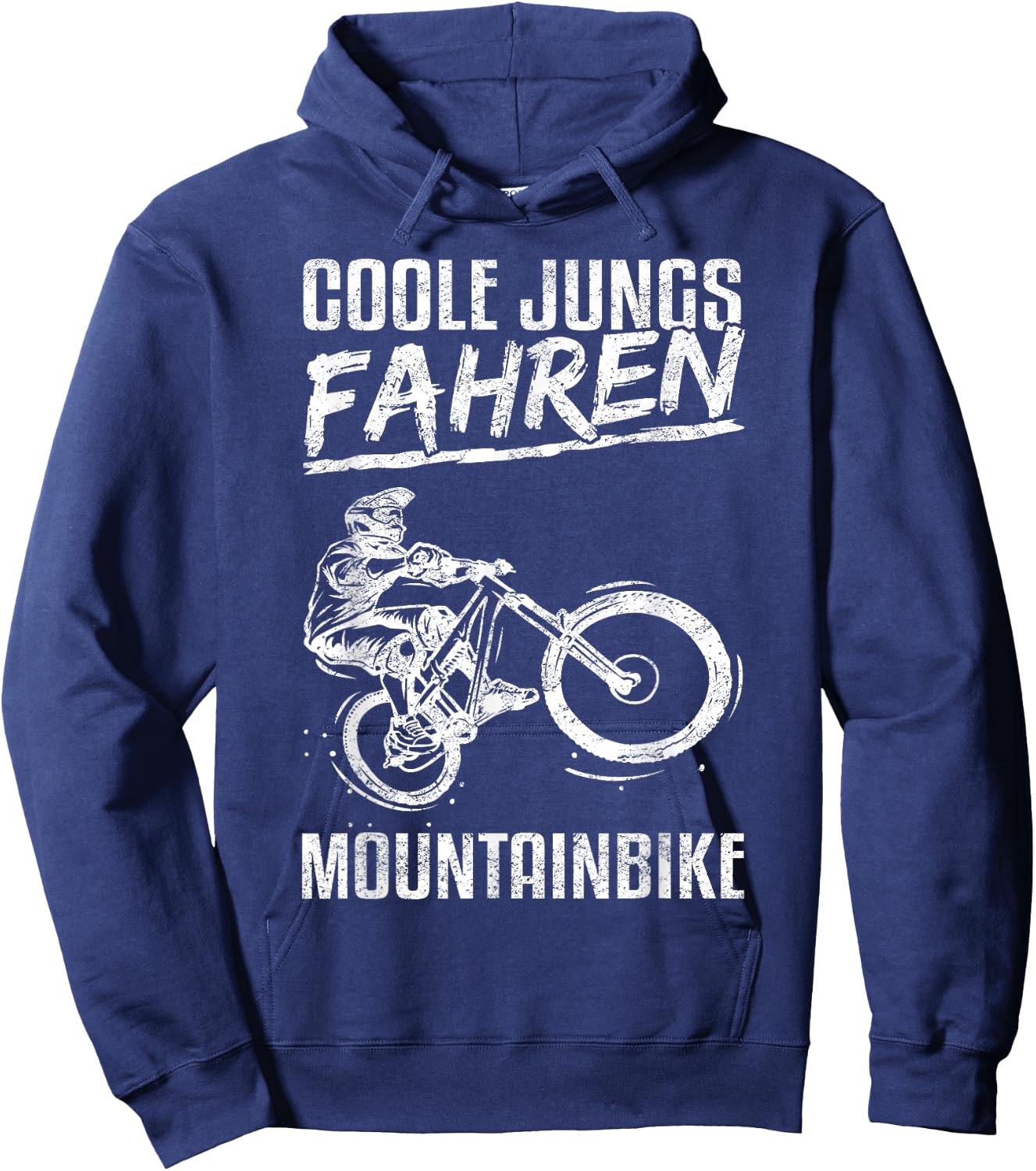 Cool Boys Riding Mountain Bike MTB Bicycle Kids Boys , black Hoodie - Hoodie | Navy