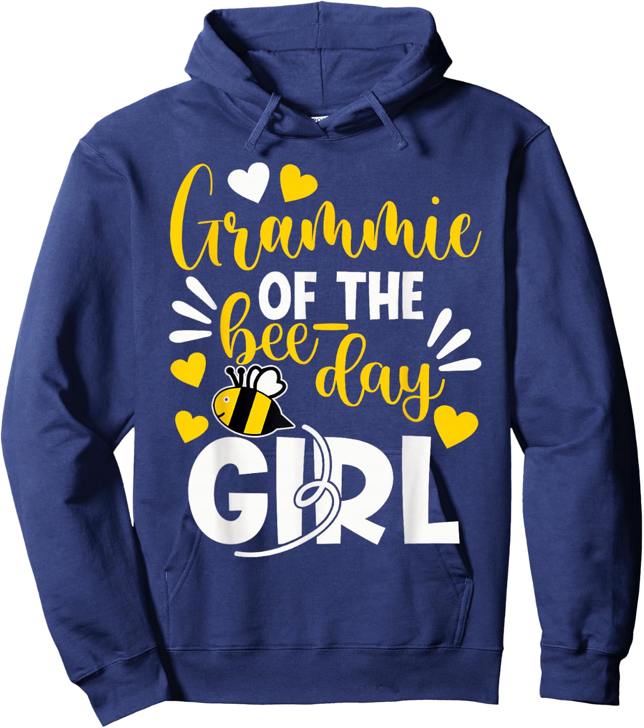Grammie Of The Bee Day Girl Funny Bee Birthday Party Hoodie - Hoodie | Navy