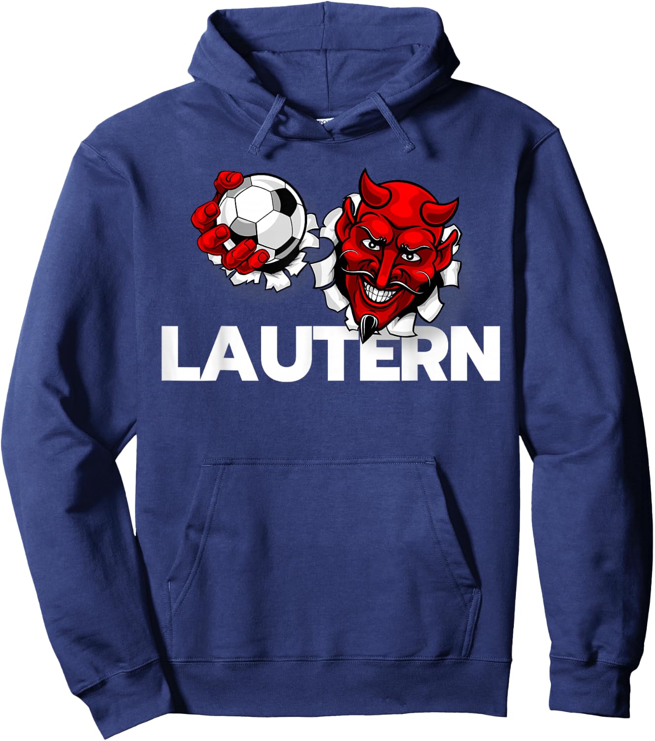 Football Lautern Verein Kaiserslautern Lautre Stadt Pfalz , black Hoodie - Hoodie | Navy