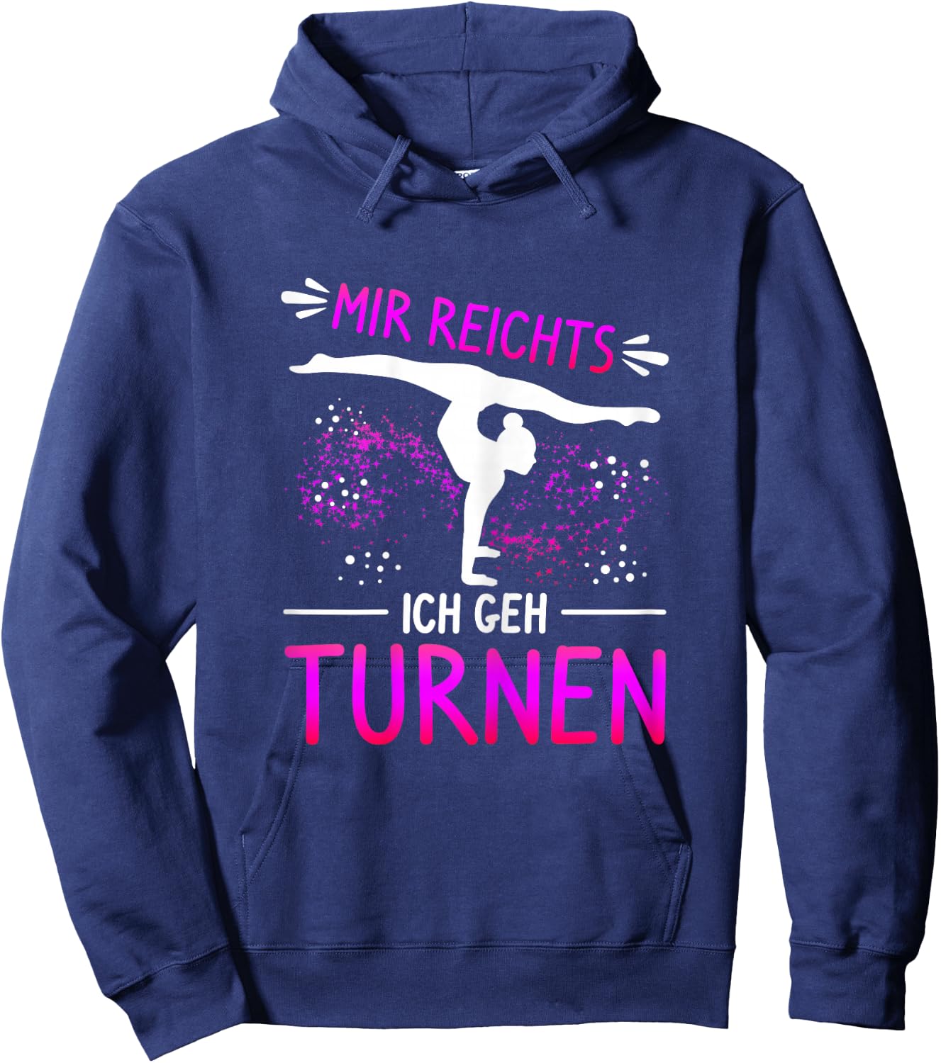 with German Text "Mir Reicht", black Hoodie - Hoodie | Navy