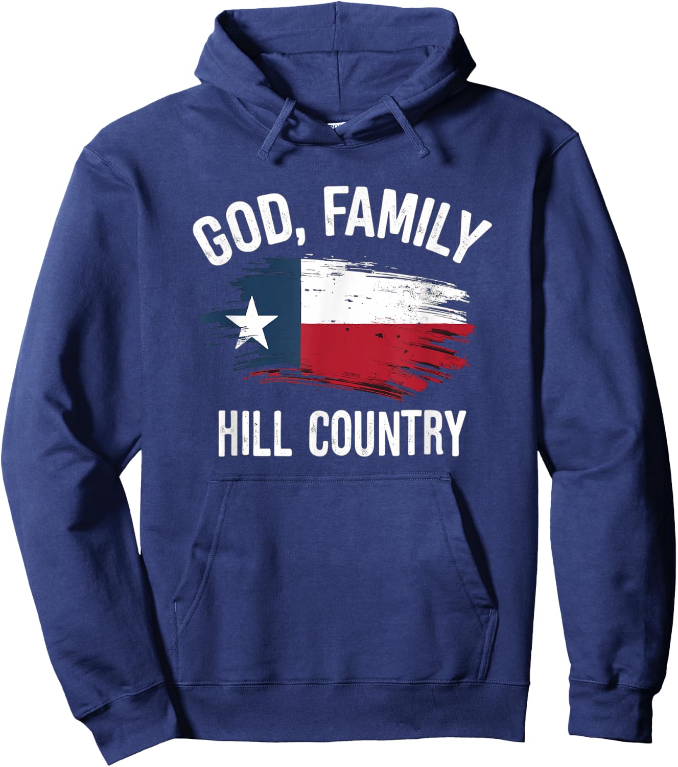 Praise God and Family in Hill Country Central Texas Hoodie - Hoodie | Navy